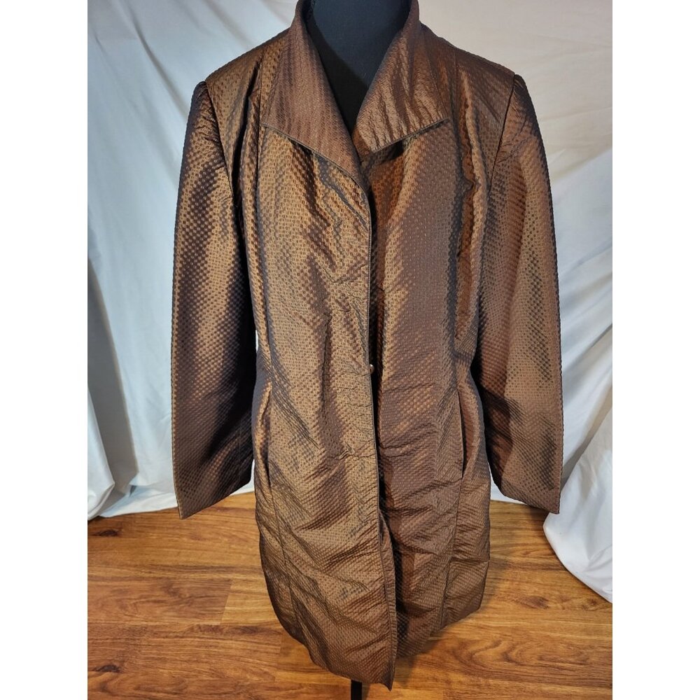 Jheri Richards Rainwear - VTG Irridescent Raincoat Purple w/Orange Women's 8